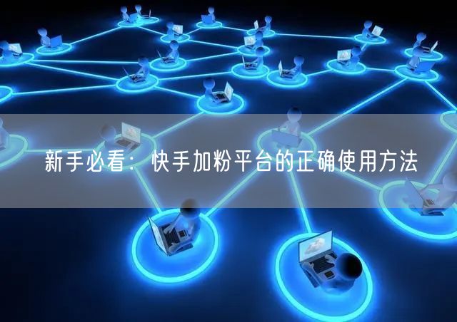 新手必看：快手加粉平台的正确使用方法