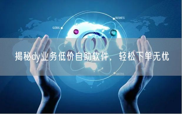 揭秘dy业务低价自助软件，轻松下单无忧