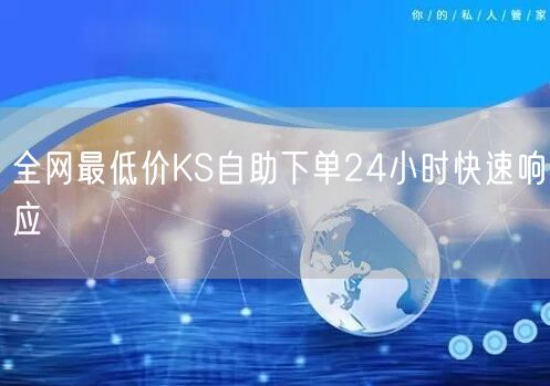 全网最低价KS自助下单24小时快速响应