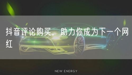 抖音评论购买，助力你成为下一个网红