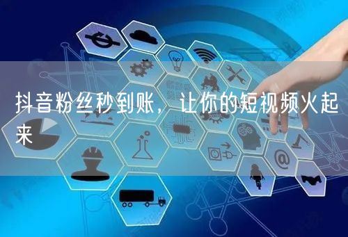 抖音粉丝秒到账，让你的短视频火起来