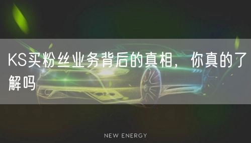 KS买粉丝业务背后的真相，你真的了解吗