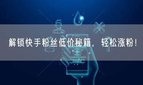 解锁快手粉丝低价秘籍，轻松涨粉！